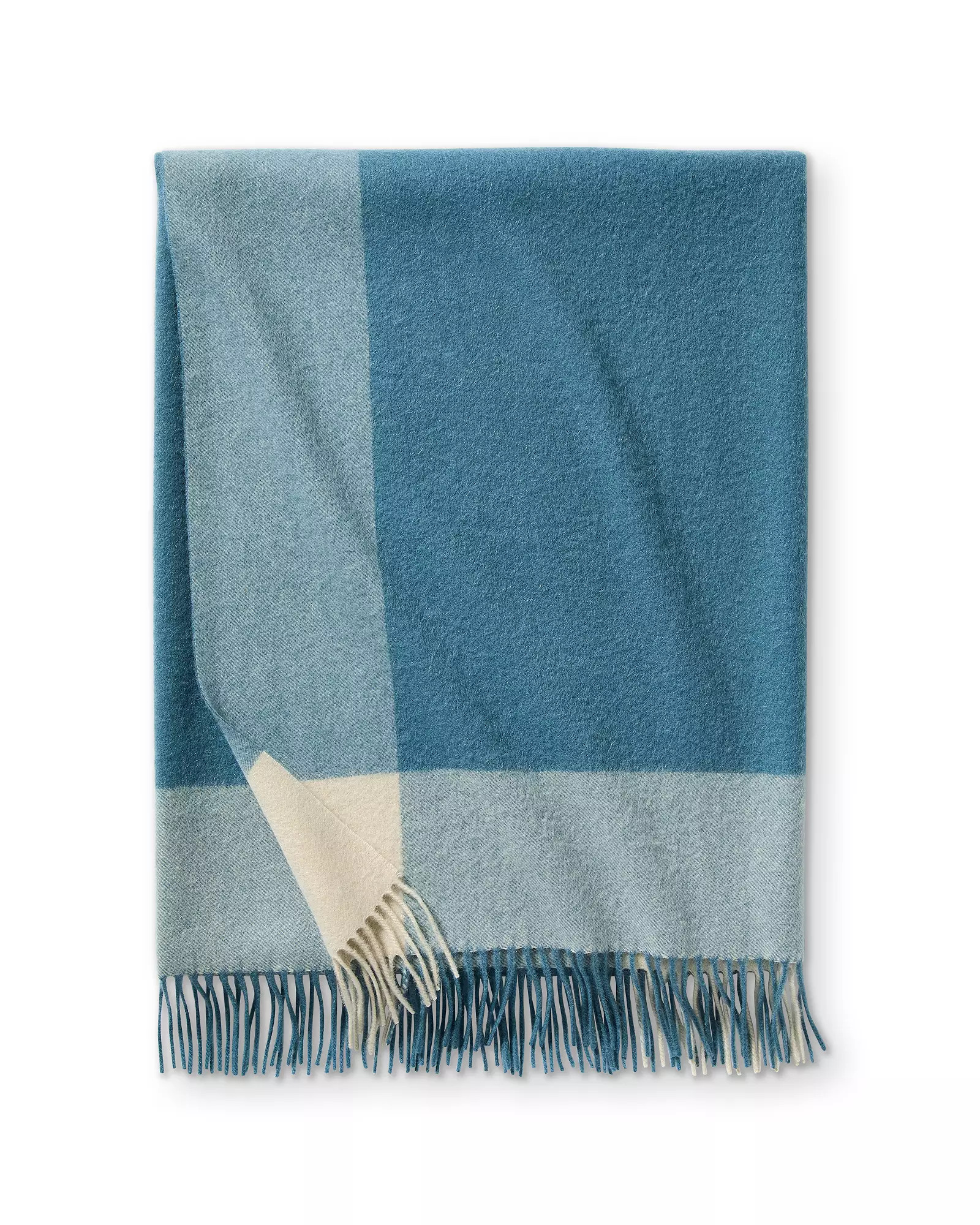 Border Frame Cashmere Throw | Serena and Lily
