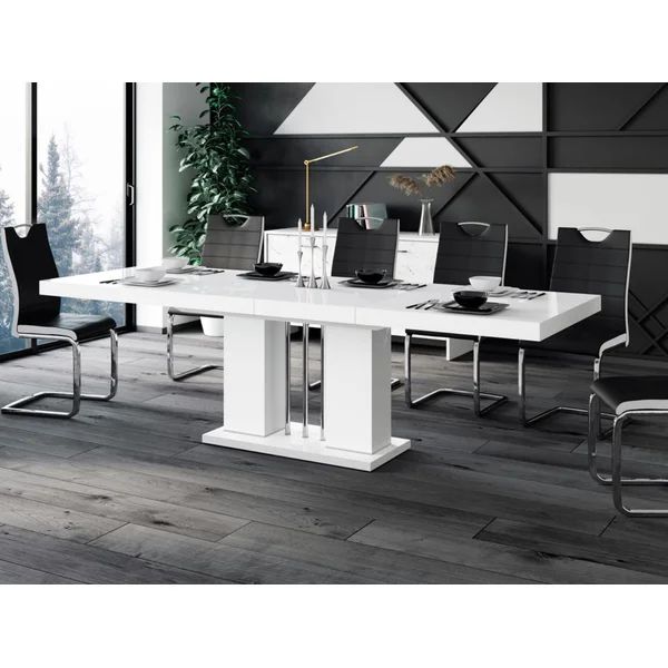 Saruhan Extendable Pedestal Dining Table | Wayfair North America