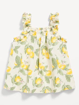 Sleeveless Ruffle-Trim Floral-Print Top for Baby | Old Navy (US)