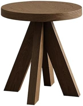 Modern Round Solid Wood Side Table Minimalist Accent End Table, Small Coffee Table for Living Roo... | Amazon (US)
