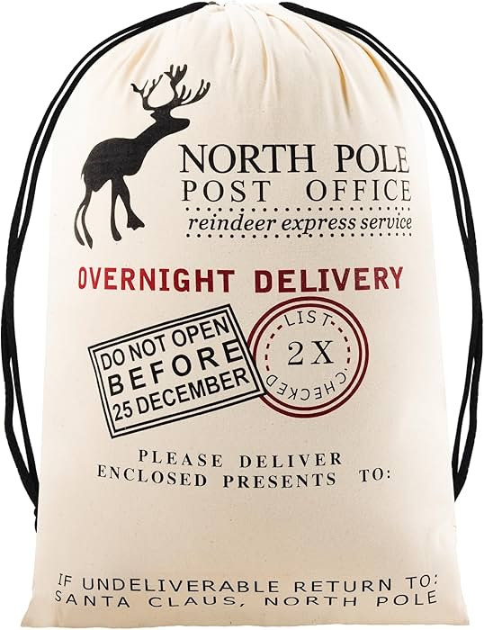 JOYIN Christmas Burlap Gift Bag 26" x 19" Inch, Extra Large Santa Sack with Drawstring for Xmas P... | Amazon (US)