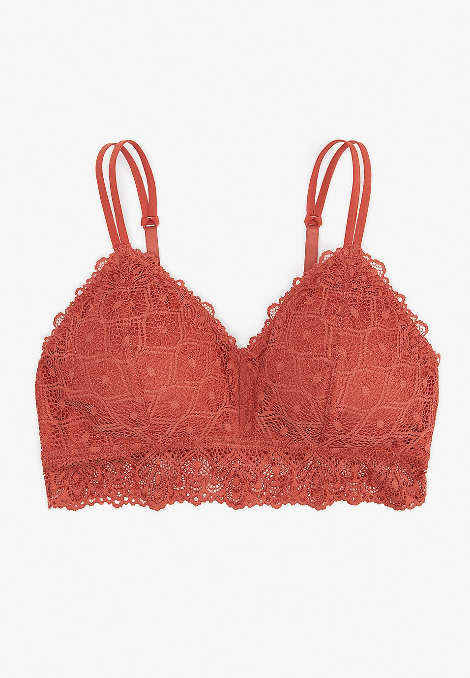 Deep V Neck Lace Bralette | Maurices