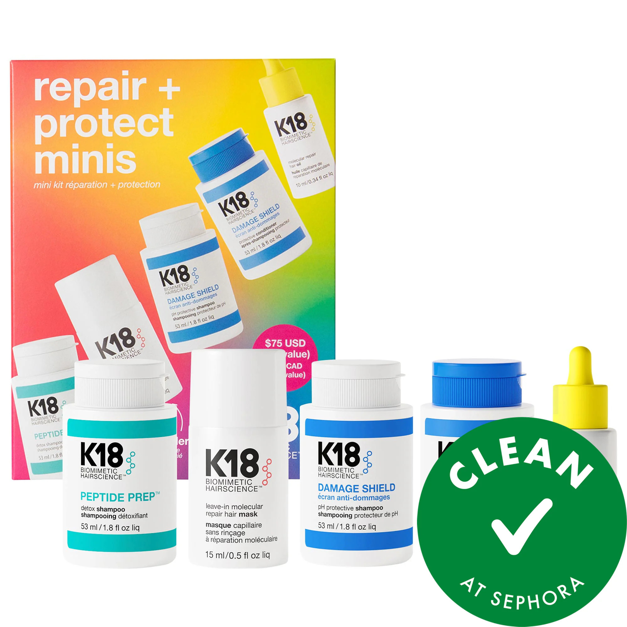 K18 Biomimetic Hairscience Repair + Protect Minis Kit | Sephora (US)