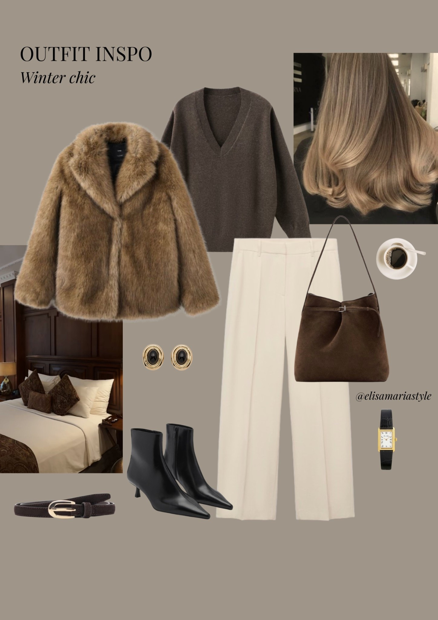 Faux fur jacket outfit idea for winter 🤎

#LTKworkwear #LTKsale #LTKwinter