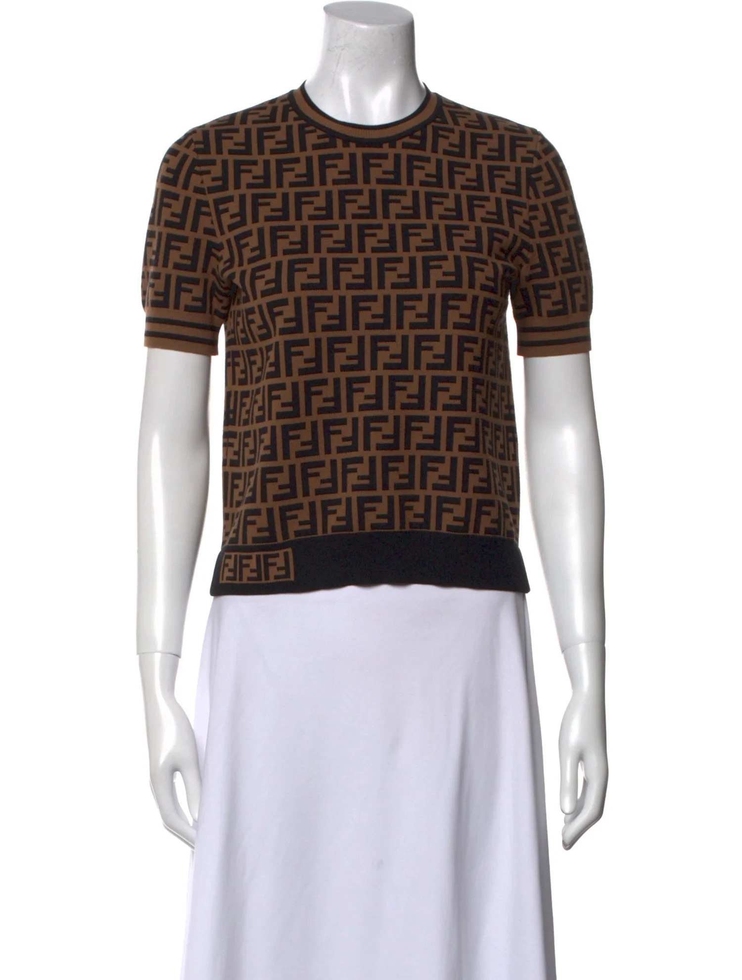 Printed Crew Neck Sweater | The RealReal