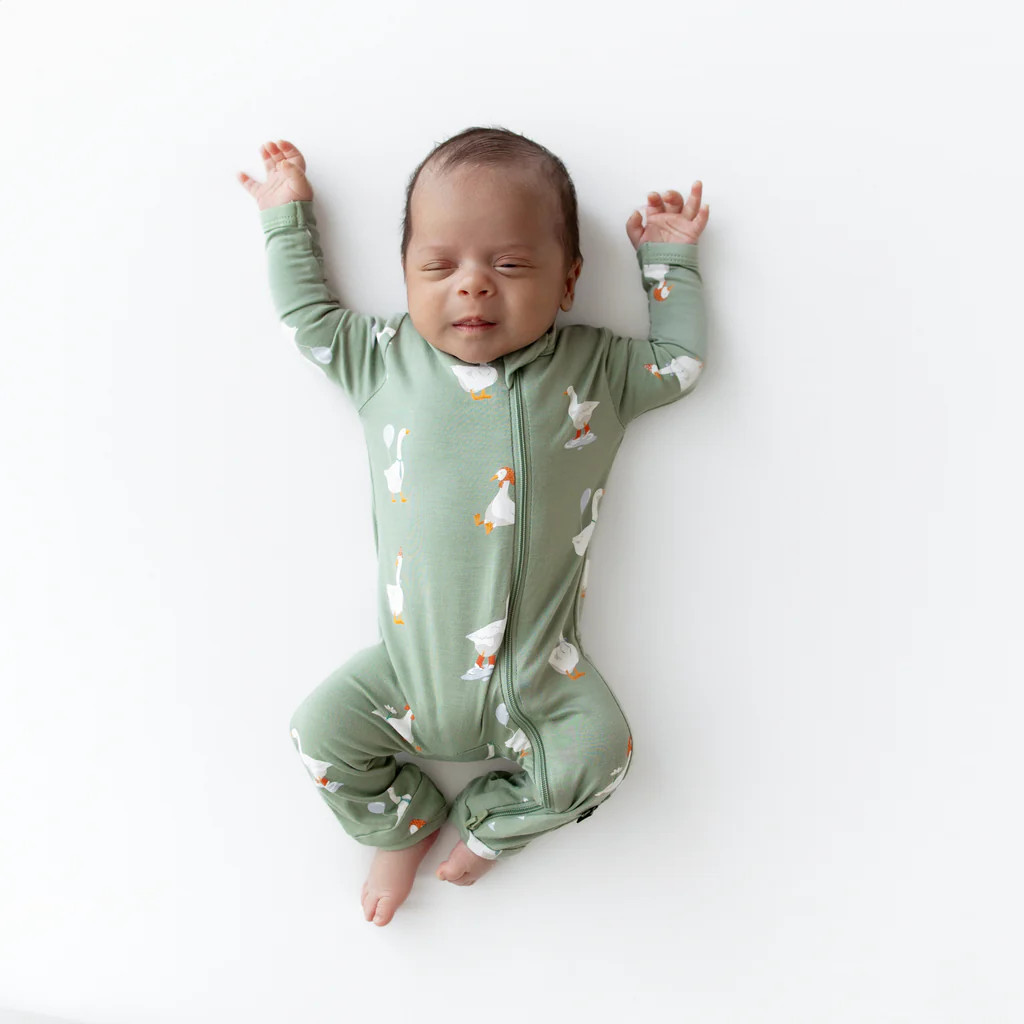 Zippered Romper in Silly Goose | Kyte Baby