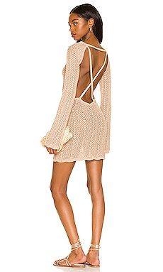 Song of Style Caden Low Back Mini Dress in Oatmeal from Revolve.com | Revolve Clothing (Global)