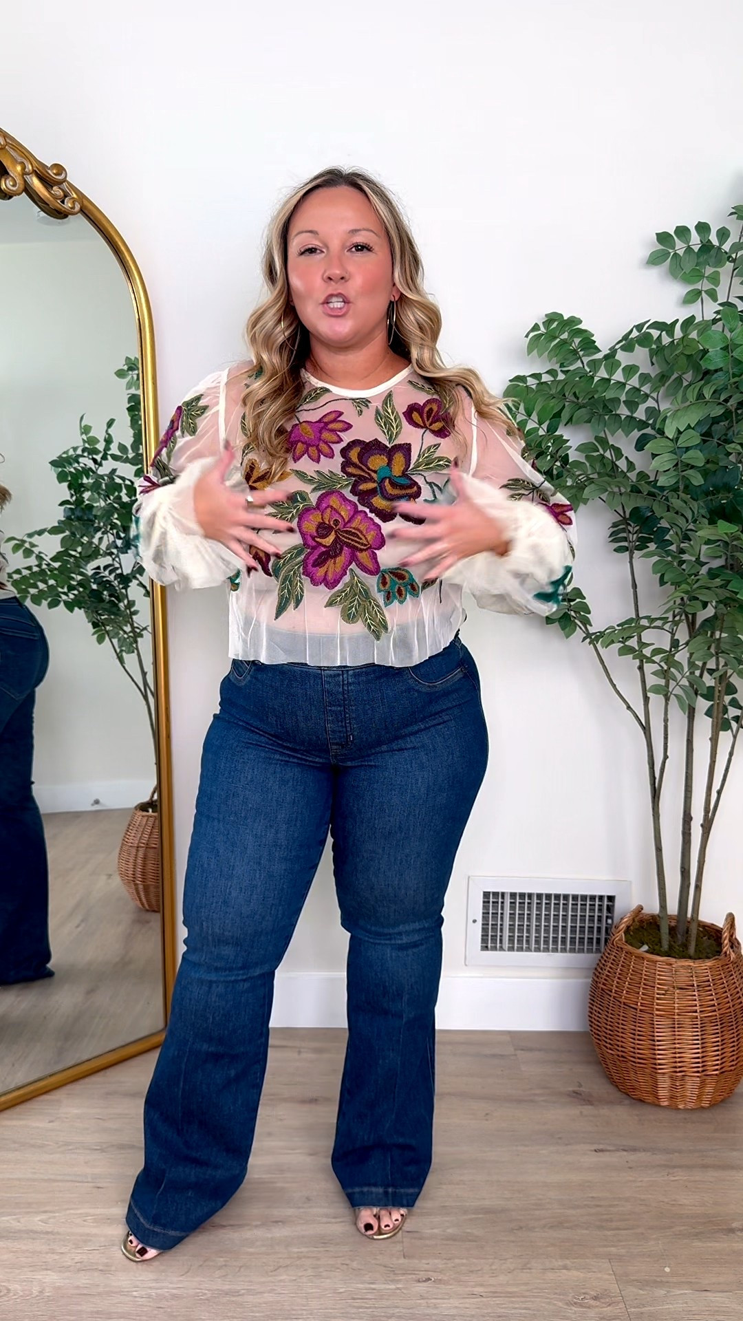 Use code ANTHRO30 through 11/23!
Mesh floral top size LARGE PETITE spanx flare jeans size XL PETITE 

Holiday style, holiday outfit, Thanksgiving outfit, Spanx, Anthropologie, jeans, petite style, holiday sales, Black Friday,  cyber Monday, workwear outfit 

#LTKHoliday #LTKCyberWeek #LTKMidsize