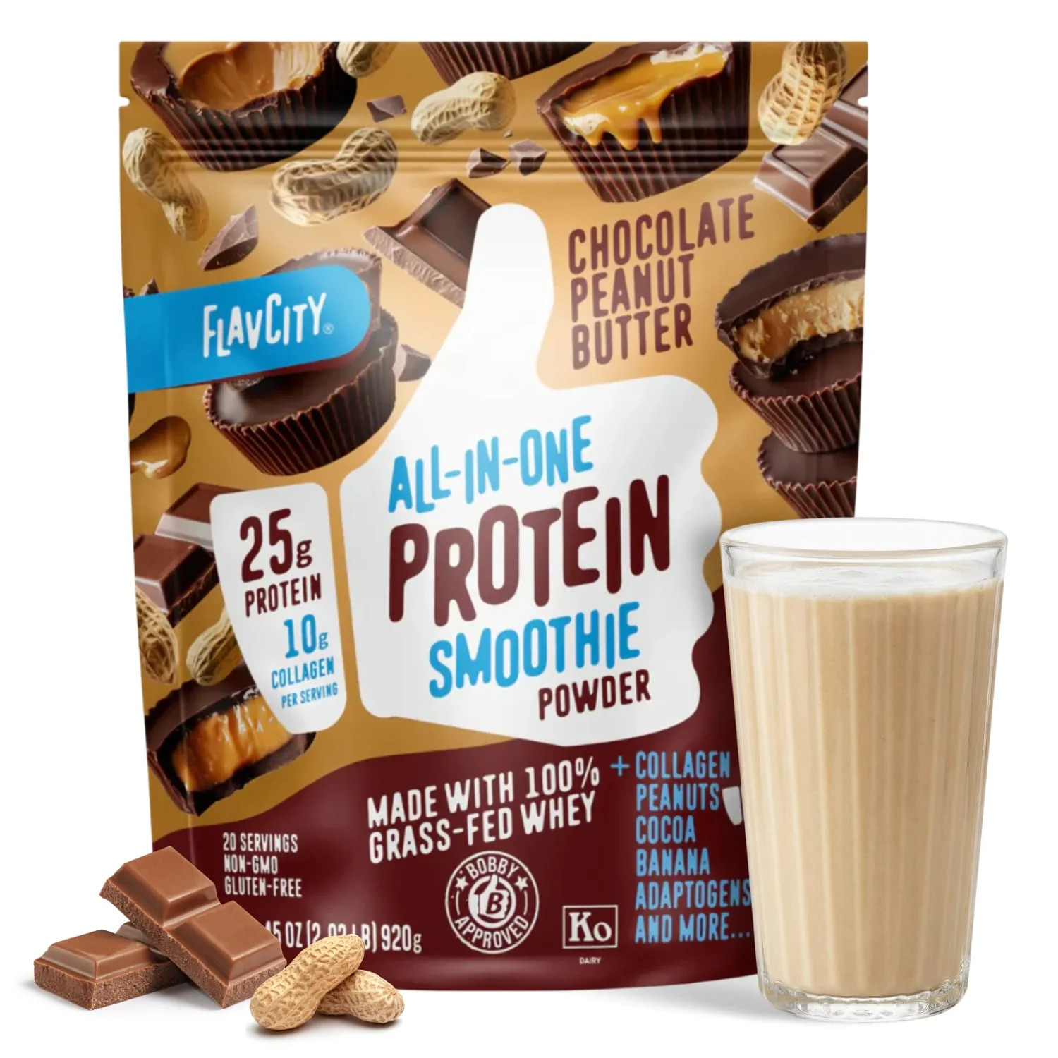 Chocolate Peanut Butter Protein Powder | FlavCity | FlavCity