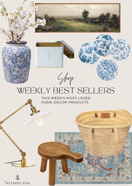 Shop this weeks most-loved products from Amazon! 

Antique vintage style table lamp, wicker tote bag, blue and white vase, spring florals, recipe box, w French country wall art, blue and white Melamine plates, wood stool. 

#LTKfind #competition

#LTKhome #LTKstyletip #LTKSeasonal