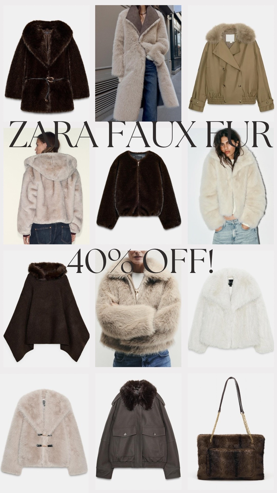 Zara faux fur items 40% off! 

#LTKFindsUnder100 #LTKCyberWeek #LTKSaleAlert