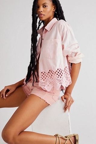 Cropped Crochet Buttondown | Free People (Global - UK&FR Excluded)