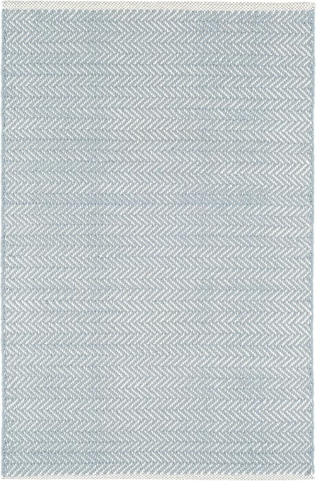 Dash and Albert Herringbone Cotton Area Rug - 2' x 3' Swedish Blue Geometric Handwoven Accent Rug... | Amazon (US)