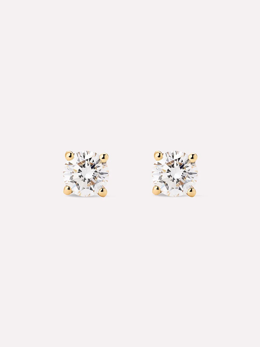 Lab Grown Diamond Earrings - Gold Medium Diamond Studs | Ana Luisa
