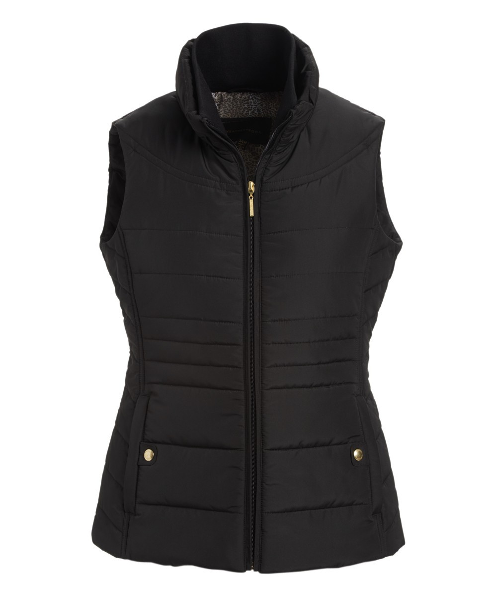 Weatherproof Women's Outerwear Vests BLACK - Black Puffer Vest - Women & Plus | Zulily