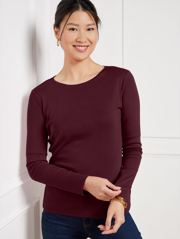 Pima Crewneck Tee - Solid | Talbots