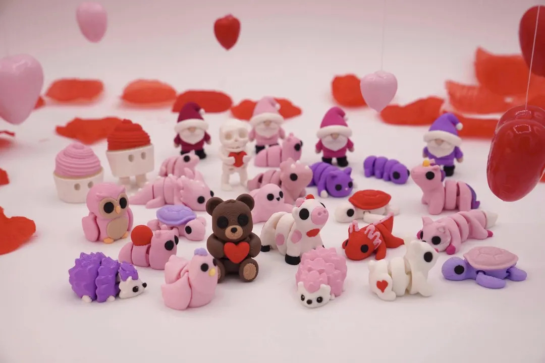 3D Printed Valentines Fidget Toys, Cute 3D Print Miniatures, Toy Variety Bundle, Valentine's Day ... | Etsy (US)