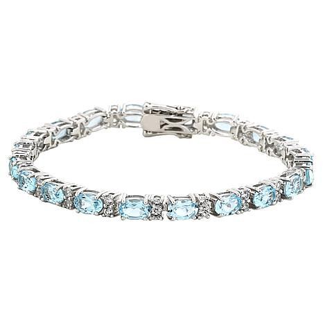 Colleen Lopez Gemstone and White Zircon Tennis Bracelet - 22920884 | HSN | HSN