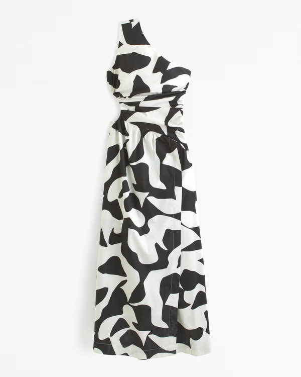 Women's One-Shoulder Cutout Maxi Dress | Women's New Arrivals | Abercrombie.com | Abercrombie & Fitch (US)