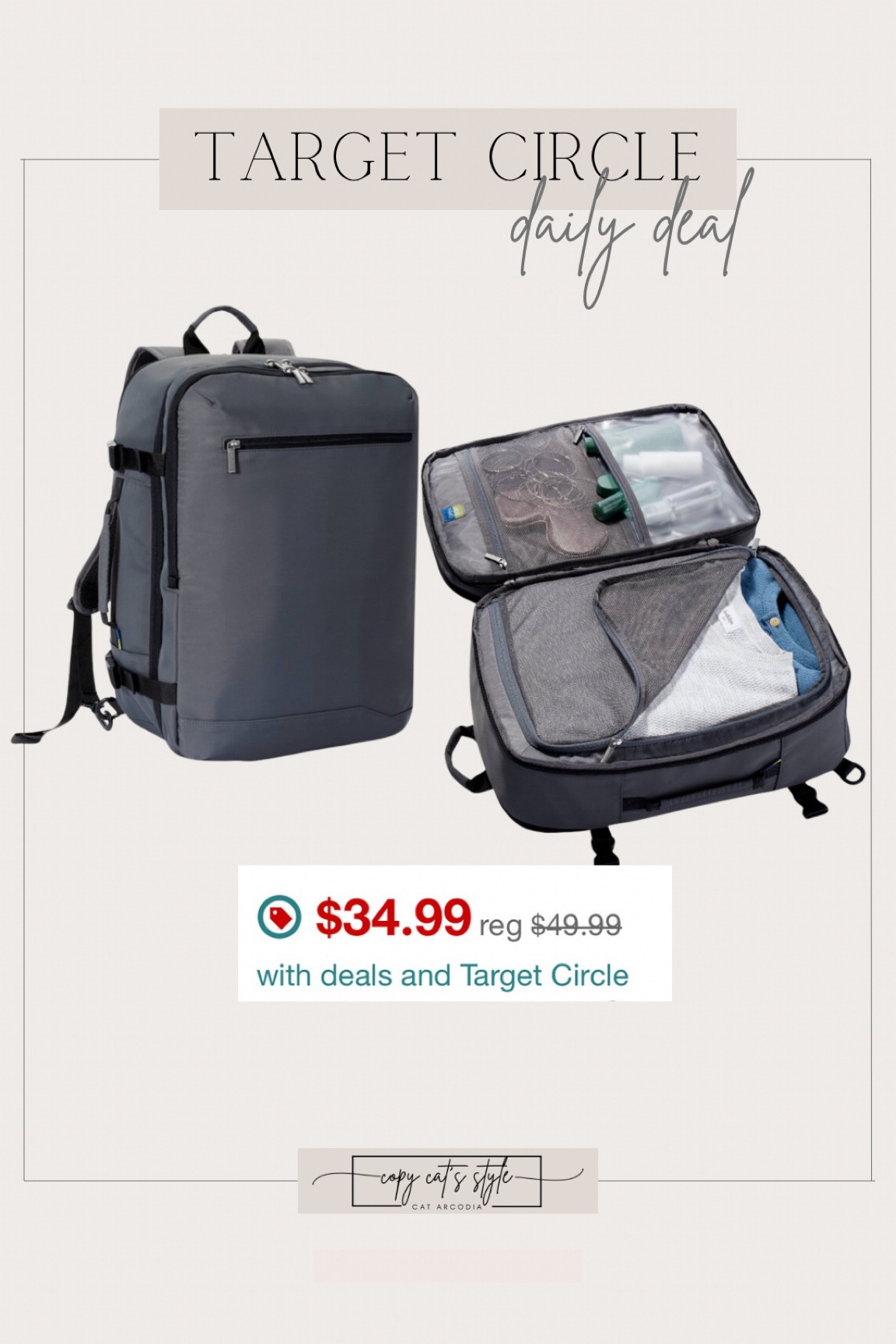 My favorite travel backpack from
Target is 30% off 

#LTKSaleAlert #LTKTravel #LTKFindsUnder50