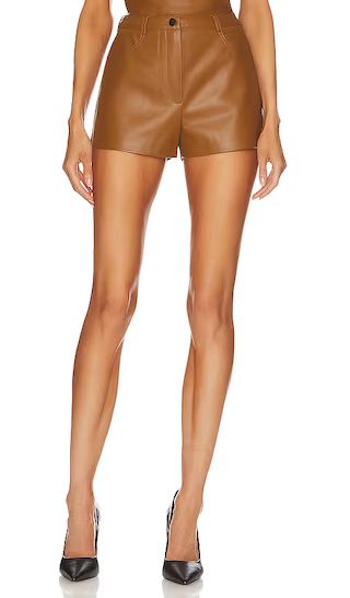 Faux Leather Short in Choco | Revolve Clothing (Global)