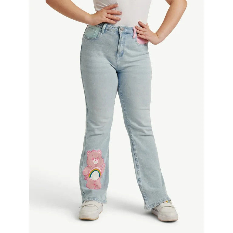 Justice Girls Care Bears Denim Pant, Sizes 6-18, Slim & Plus | Walmart (US)