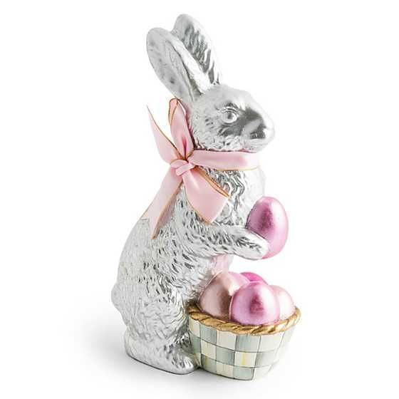 Touch of Pink Foil Bunny - Silver | MacKenzie-Childs