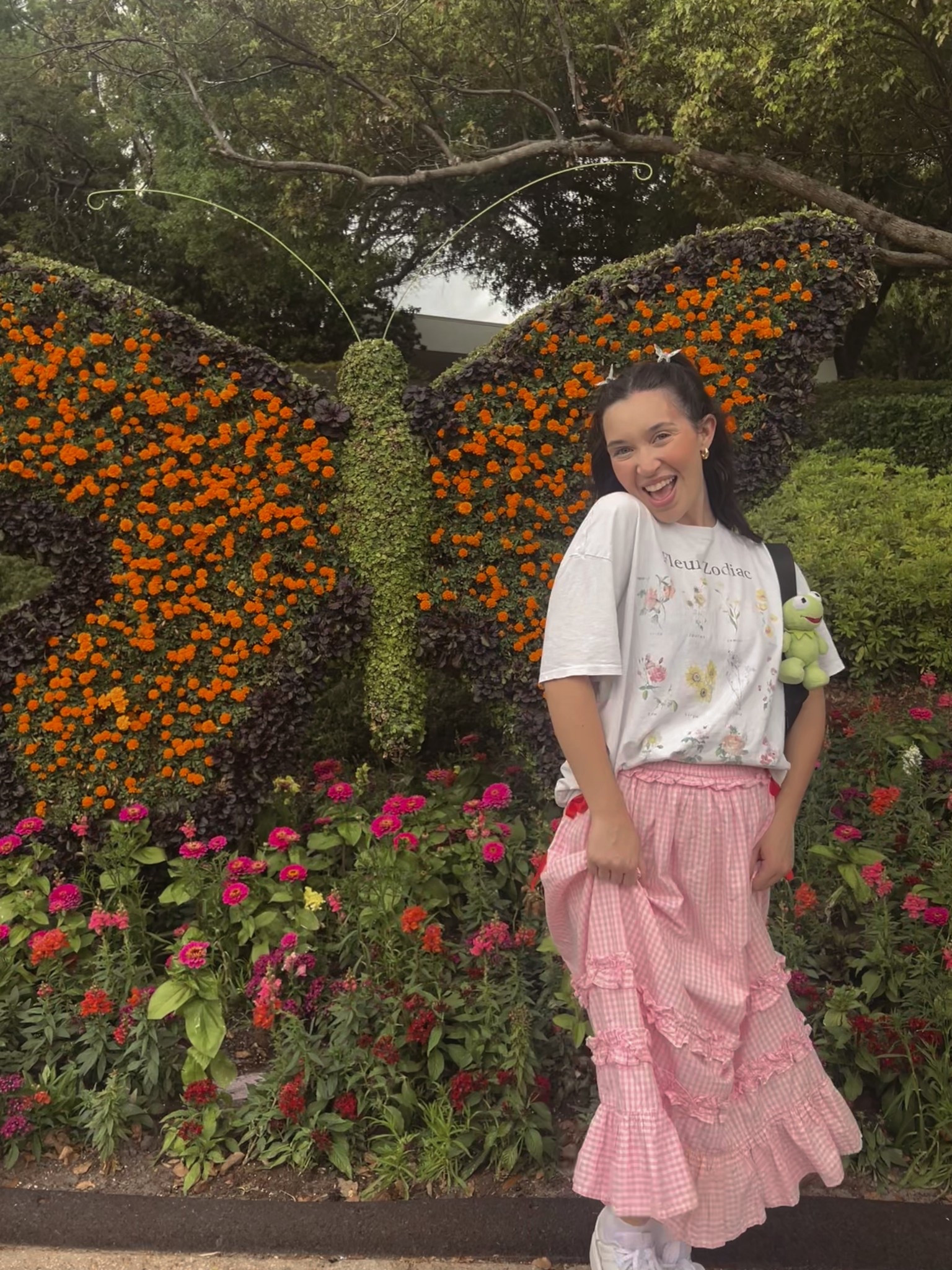 the sweetest outfit for epcots flower and garden festival! i styled this #nuuly rented skirt with a graphic tee and chunky platform sneakers! 

#LTKTravel #LTKFestival #LTKPetite