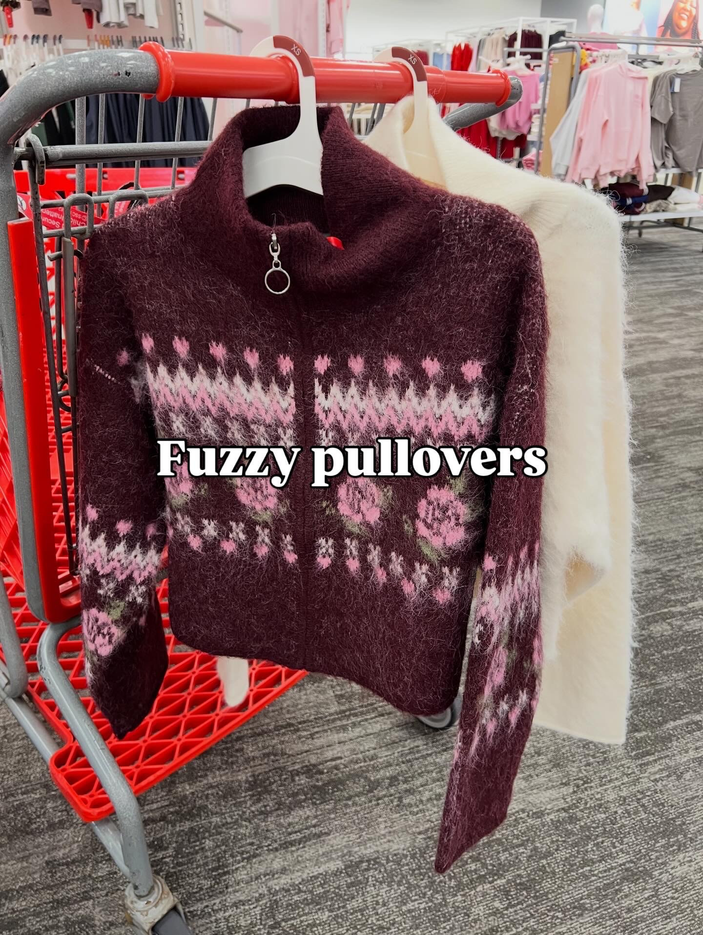 Target pullover that’s a nice substantial fabric, it’s juniors and runs small so I’d size up. 