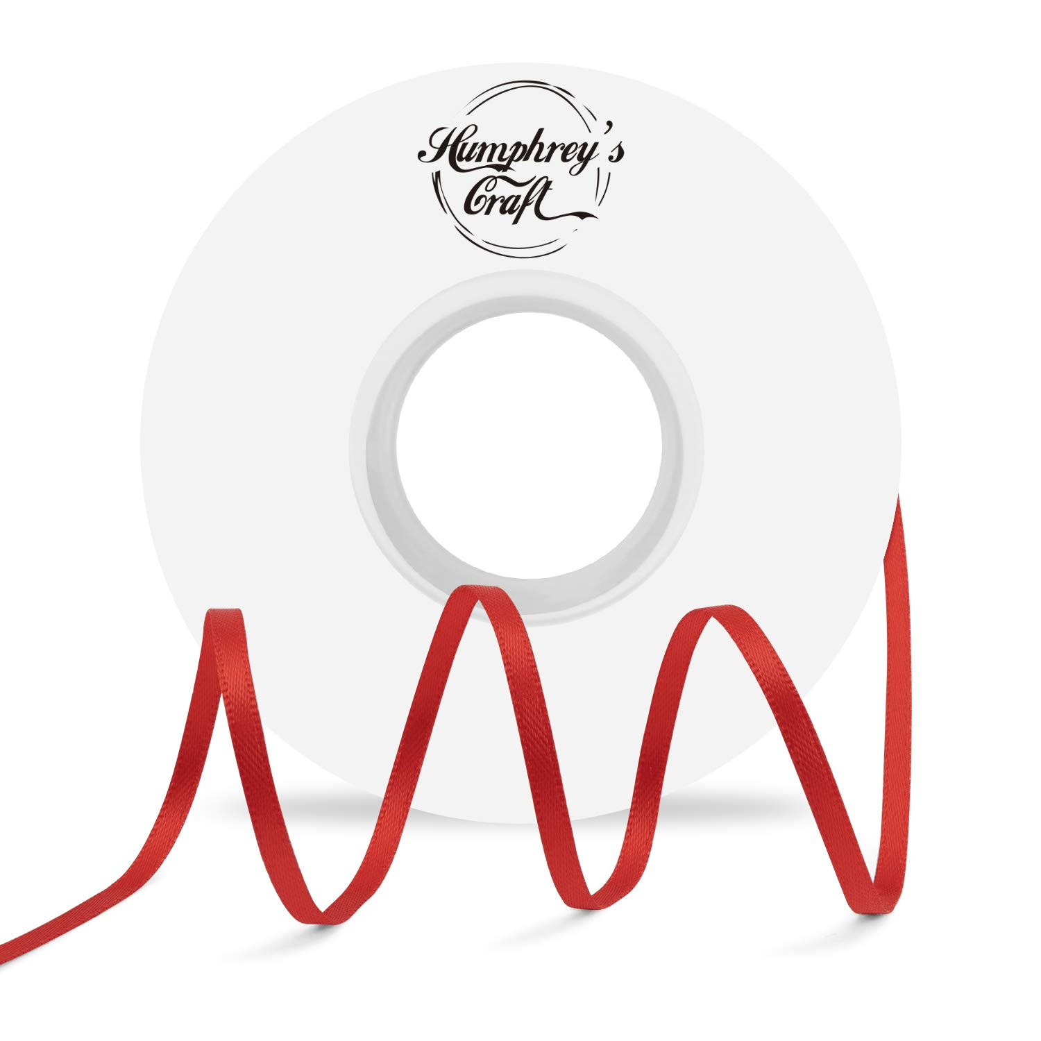 Humphrey's Craft 1/8 Inch Red Double Faced Satin Ribbon - 50 Yards Variety of Color for Crafts Gi... | Amazon (US)