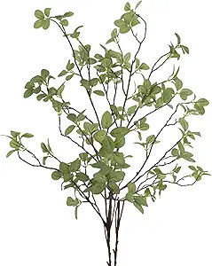 2 pcs Artificial Greenery Stems, 41.3’’ Tall Fake Plants Branches Faux Greenery Ficus Twig Le... | Amazon (US)