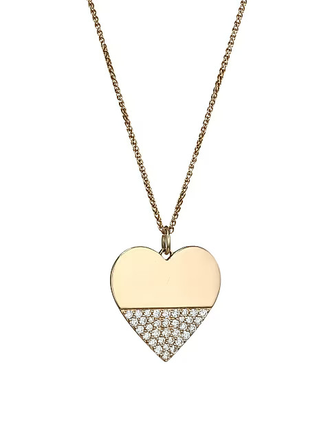 Heart Diamond & 14K Yellow Gold Pendant | Saks Fifth Avenue