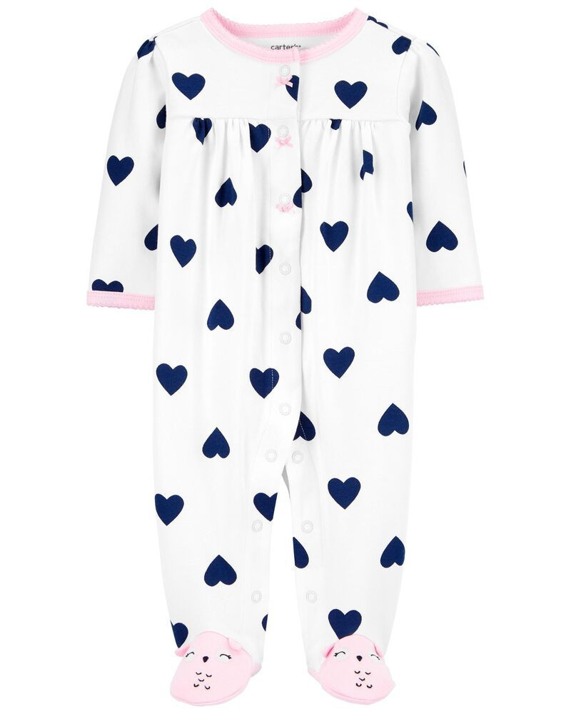 Heart Snap-Up Cotton Sleep & Play | Carter's