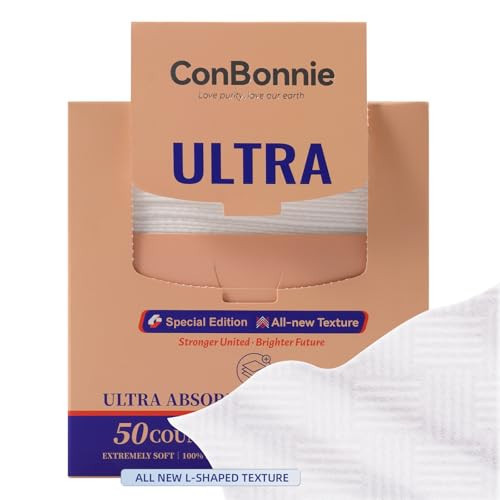 Face Towels, Disposable Face Towel XL, Special Ed., 10"×12" Bio-based Facial Towels, Extra Thick Soft Large Face Towelettes, Makeup Remover Dry Wipes for All Skin Types, Facial Tissue, 50 Ct. (1 Pack) | Amazon (US)