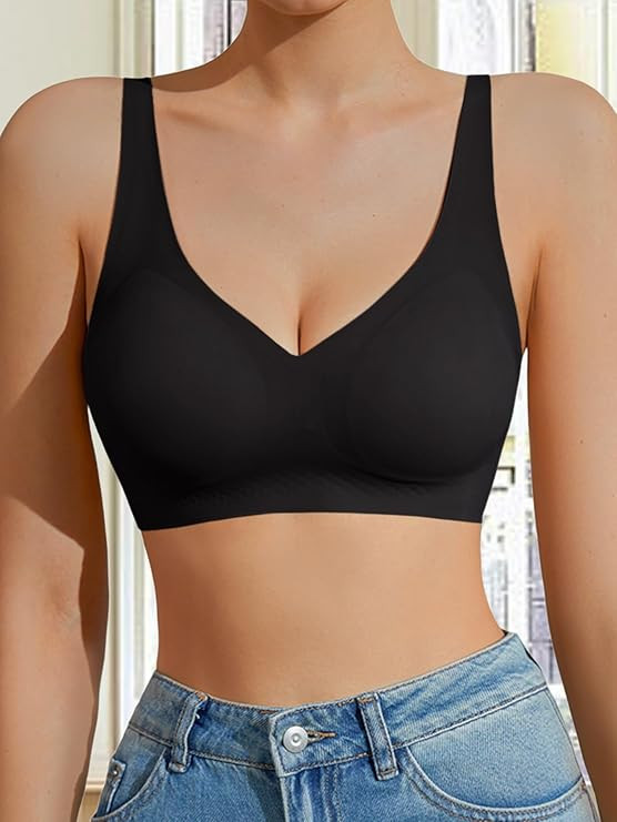 Wireless Push Up Bras for Women No Underwire Seamless Full Coverage Bralettes Supportive Comfort ... | Amazon (US)