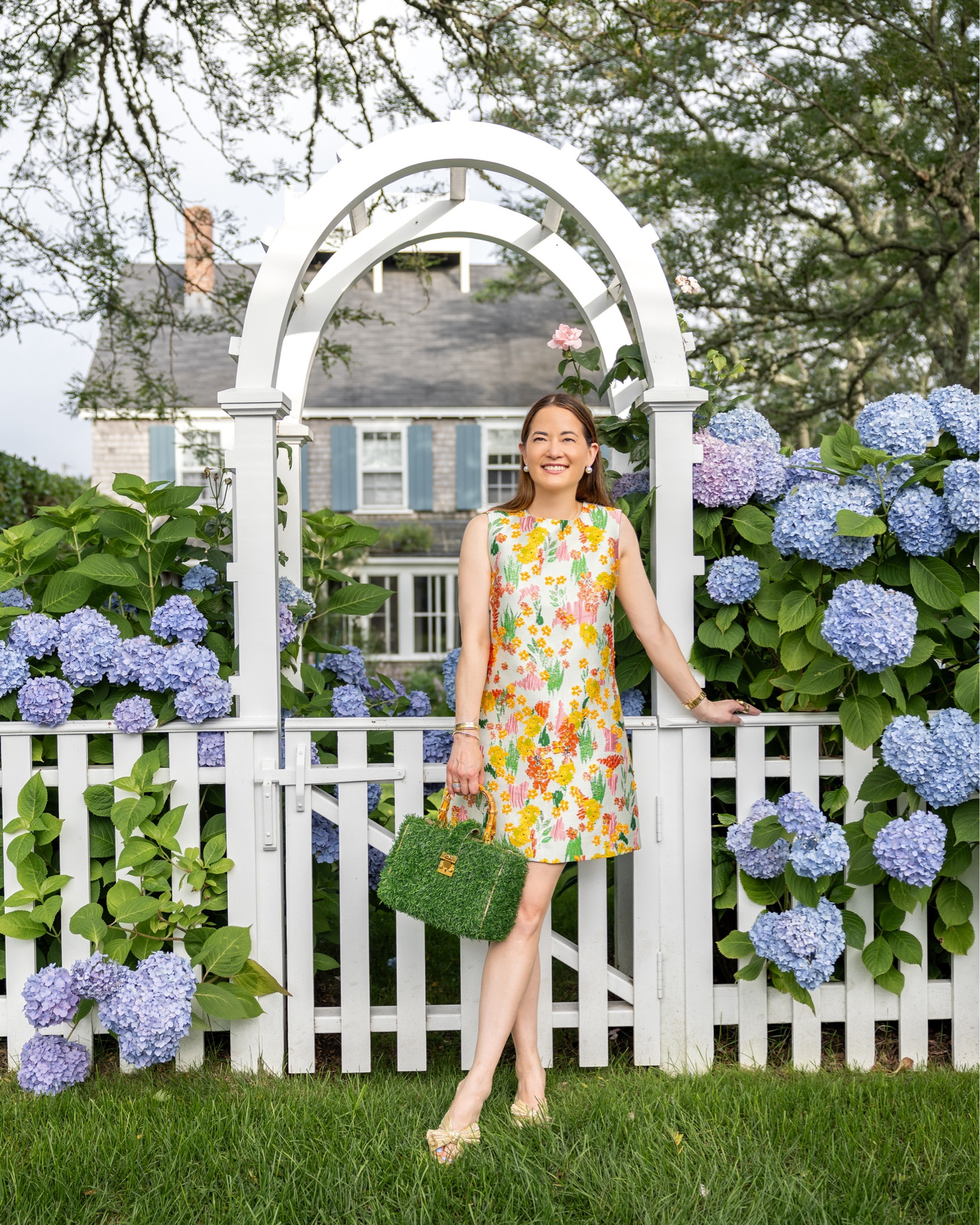 A colorful dress that’s a wonderful wedding guest outfit option. Keep in mind, the dress is embellished and also has beading, and this novelty handbag is one of my fave in recent memory. 

#LTKWedding #LTKParties #LTKItBag