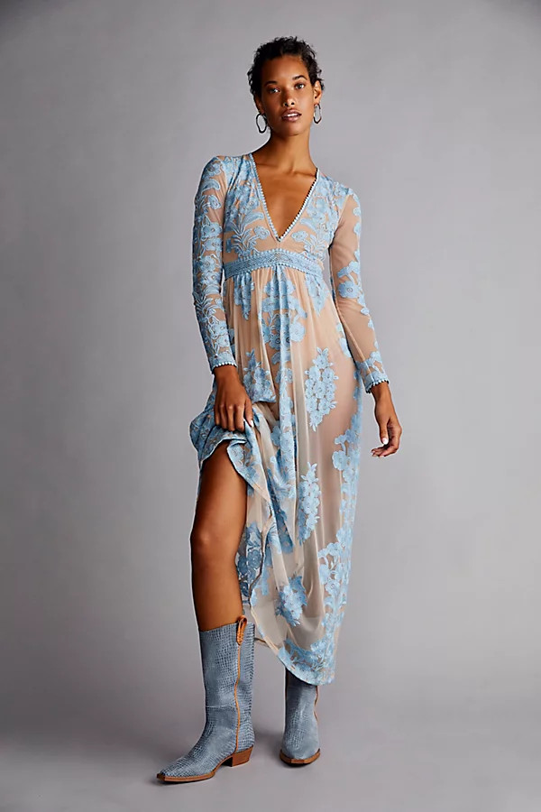 For Love & Lemons Temecula Maxi Dress by For Love & Lemons at Free People, Rainsong, XL | Free People (Global - UK&FR Excluded)