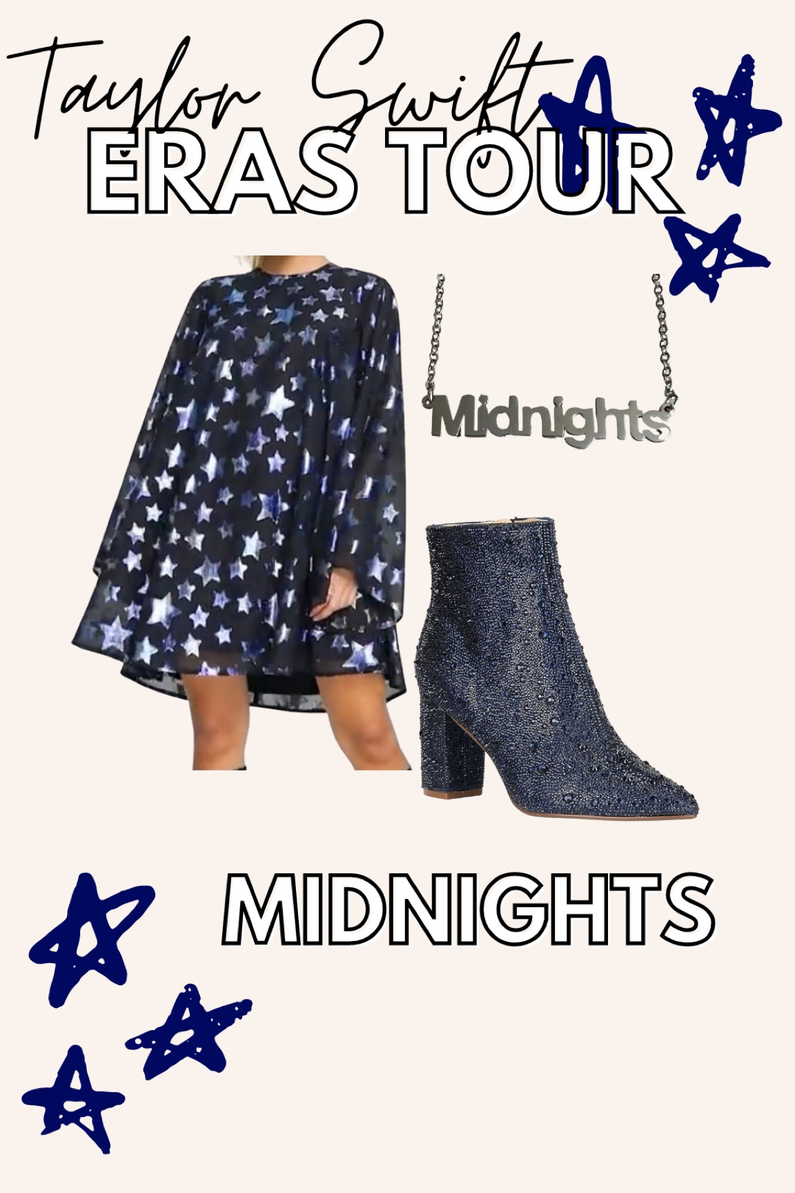 Meet Me at Midnights…✨💙 This outfit brings me so much joy. Perfect for Taylor Swift’s Eras Tour concert & for holidays, date nights, events… & more!

Navy blue & stars are kinda my thing. TS Midnights is basically my perfect album.🫶🏻 So I would probably dress in the Midnights Era for my fellow Swifties. 

Which Era feels most like you?✨

#LTKstyletip #LTKHoliday #LTKSeasonal