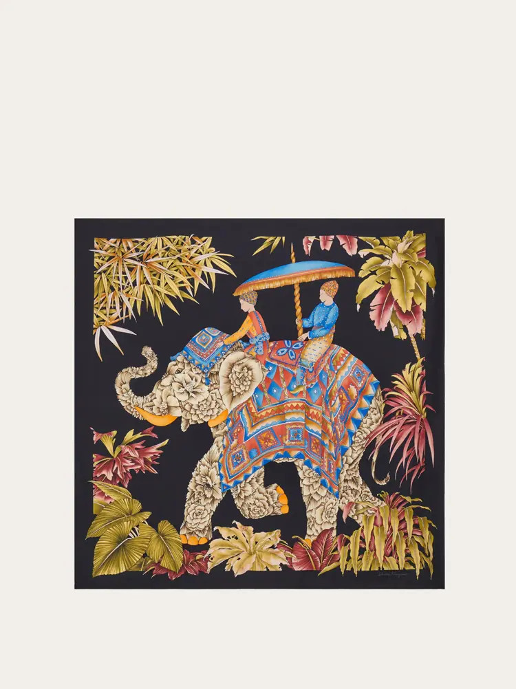 India print silk scarf | Ferragamo