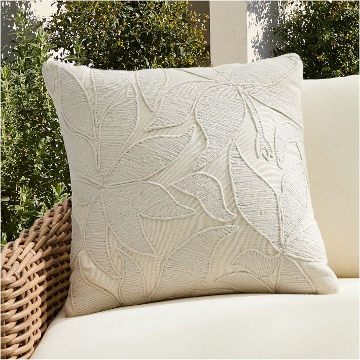 Outdoor Embroidered Canopy Pillow | West Elm (US)