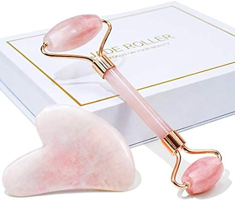 Jade Roller & Gua Sha, Face Roller, Facial Beauty Roller Skin Care Tools, BAIMEI Rose Quartz Mass... | Amazon (CA)