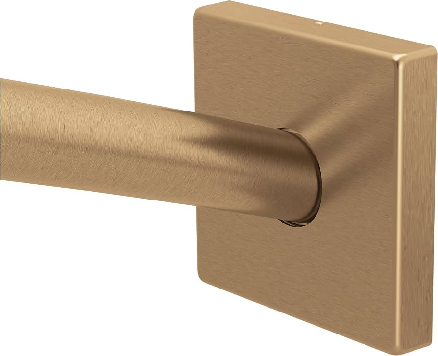 Moen Triva Bronzed Gold Adjustable 48 to 72-Inch Curved Shower Curtain Rod, CSR2169BZG | Amazon (US)