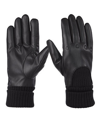 Men's Artificial Leather Driver Touchscreen Gloves | Macy's