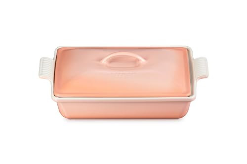 Le Creuset Stoneware Heritage Covered Rectangular Casserole, 4 qt., Peche | Amazon (US)