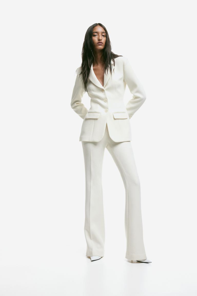 Twill blazer - White - Ladies | H&M GB | H&M (UK, MY, IN, SG, PH, TW, HK)