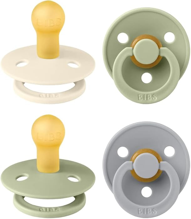 BIBS Colour Soother 4-Pack | BPA Free Dummy Pacifier | Round Nipple | Natural Rubber Latex | Made... | Amazon (US)