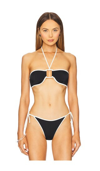 Palermo Bikini Top in Black & White | Revolve Clothing (Global)