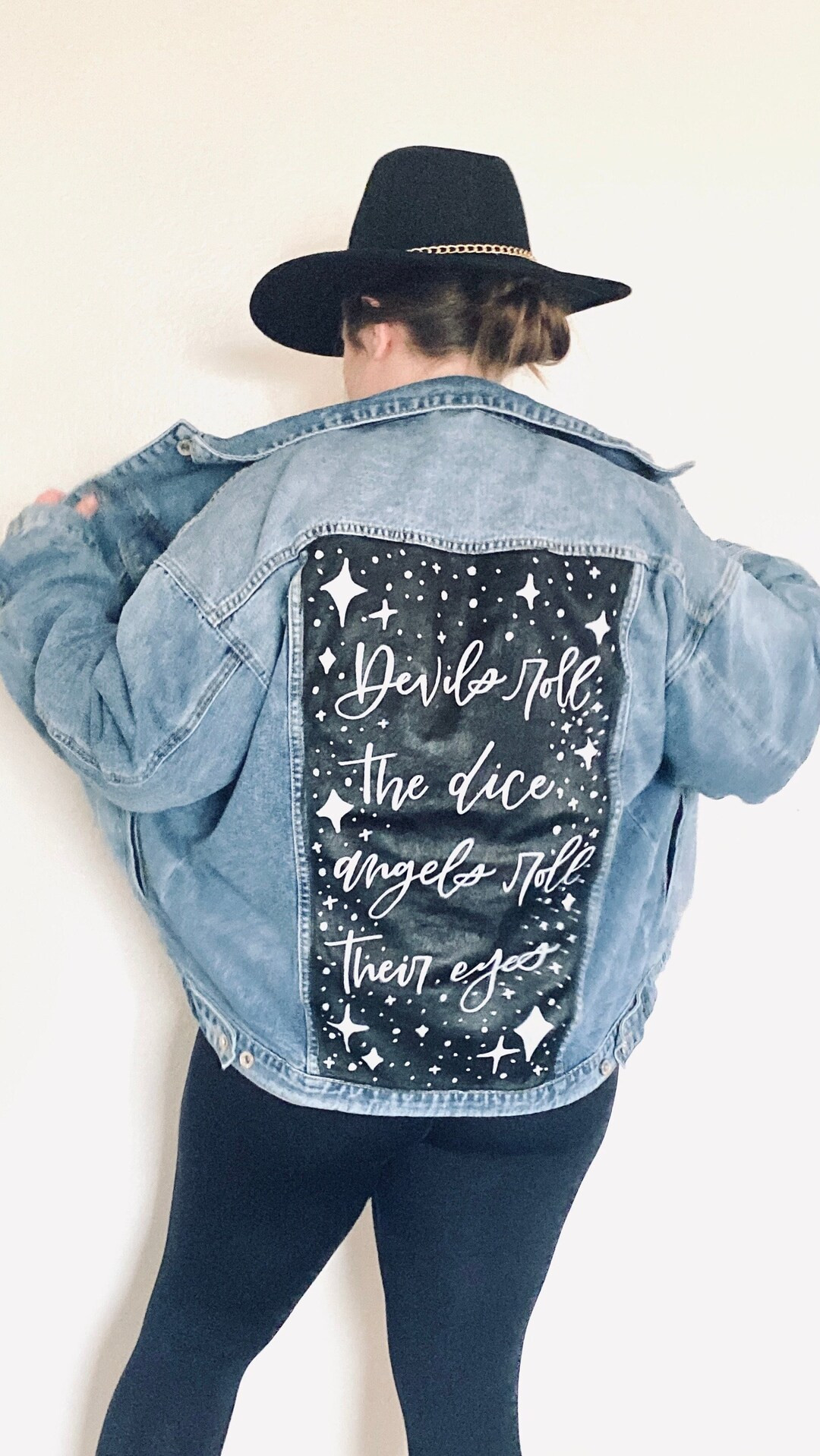 Painted Denim Jacket | Taylor Swift Lyric Denim Jacket | Denim Jacket for Concert | Concert Outfi... | Etsy (US)