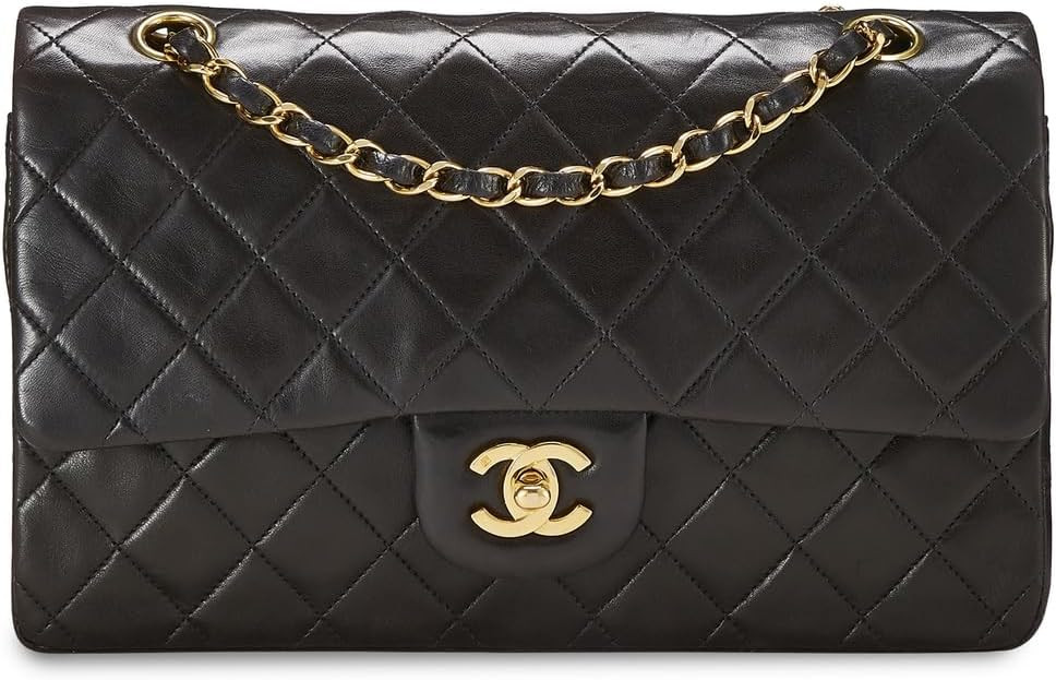 CHANEL Women's Pre-Loved Black Lambskin 2.55 Shoulder Bag 10" | Amazon (US)