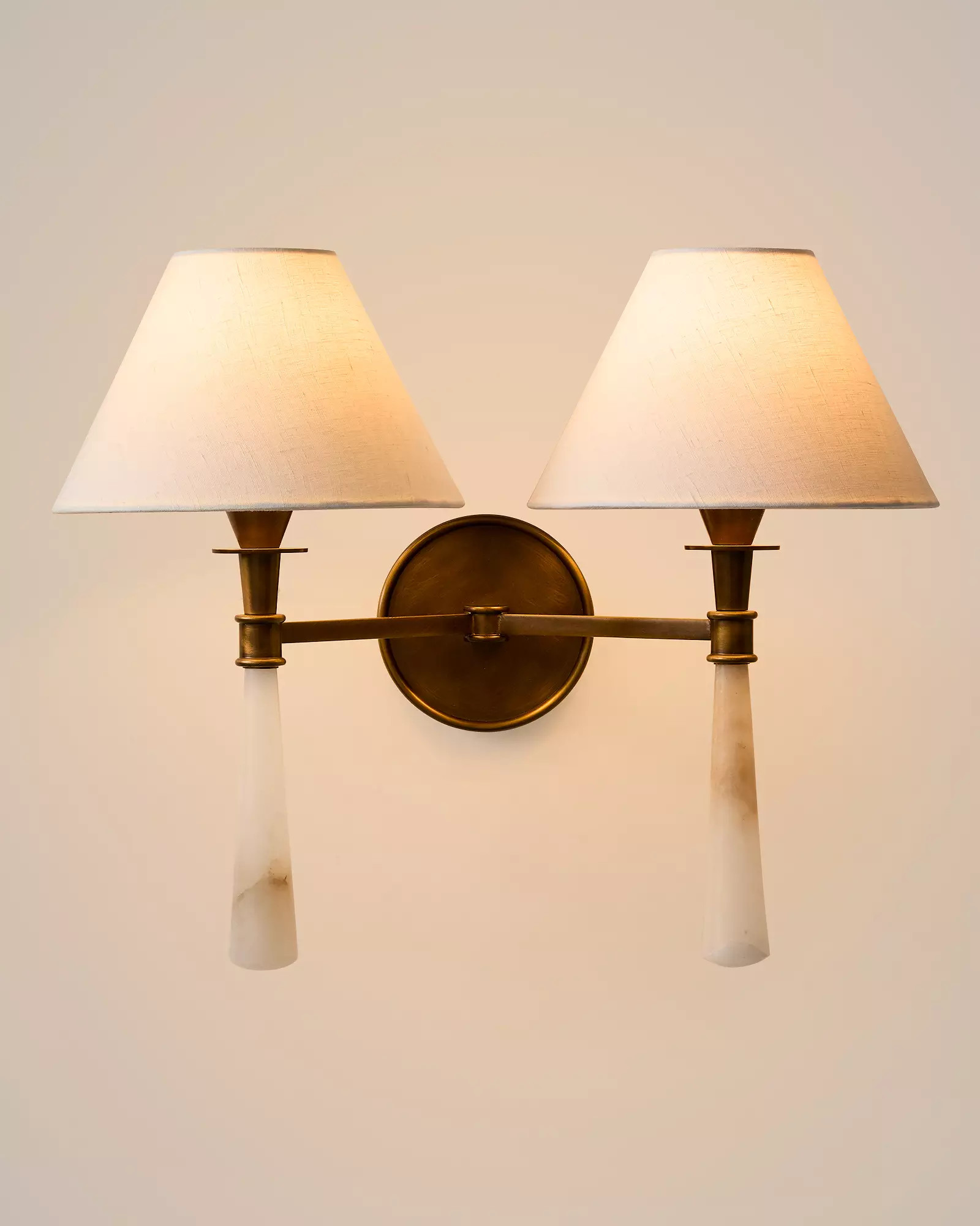 Surrey Alabaster Double Sconce | Serena and Lily